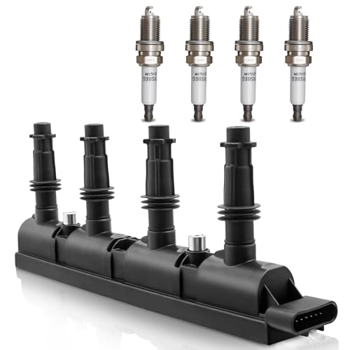 Image of UF669 Ignition Coil & 1675 Double Iridium Spark Plug OE# D521C & PFR7S8EG | Compatible with Chevy Cruze Trax Sonic Volt Buick Encore Cadillac ELR 2011 2012 2013 2014 2015 2016 2017 2018 2019 2020