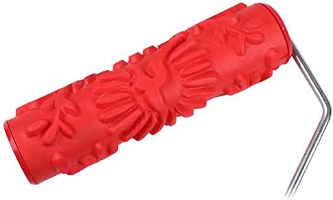xingshengdejia Flower Pattern Rubber Paint Roller Embossed Texture Pattern Paint Roller Background Home Decorative Wall Paint Roller
