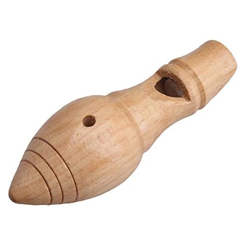 10.5x4cm Wooden Bird Caller Whistle Cuckoo Whistle Wind Instruments Wood Color Cover