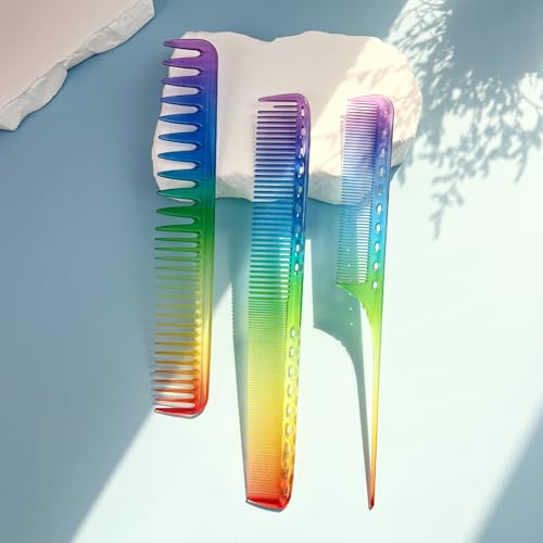 Set de 3 Peines Multicolor para Estilismo y Peinado miniatura 7