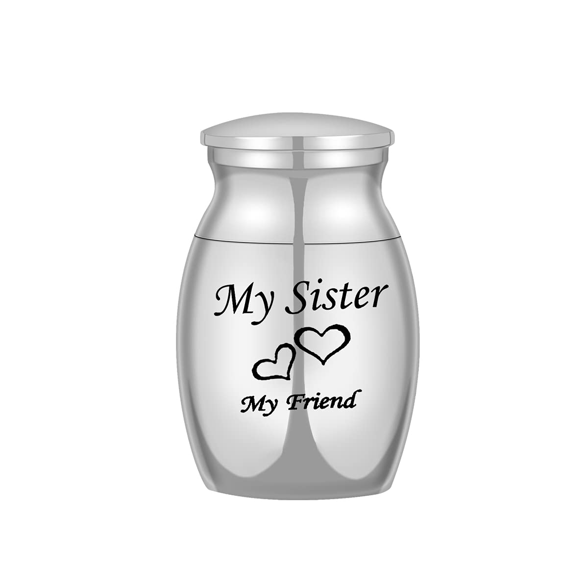 ZCBRISK Big-Sized Cremation Jewelry Urns for Human Ashes Holder Funeral Memorial Keepsake My Friend My Sister