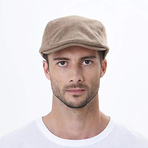 WITHMOONS Ivy Cap Summer Cotton Newsboy Irish Gatsby Golf Hats MZ30038 (Brown)