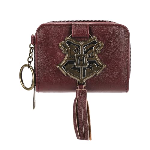 Bioworld Harry Potter Hogwarts Crest with PU Tassel and Foil Zip Around Womens Wallet