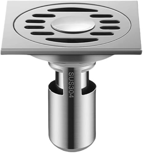 Paqwtyb Round Bar Dual-Purpose Drawing Floor Drain, 304 Stainless Steel Floor Drain With Backflow Prevention And Large Displacement