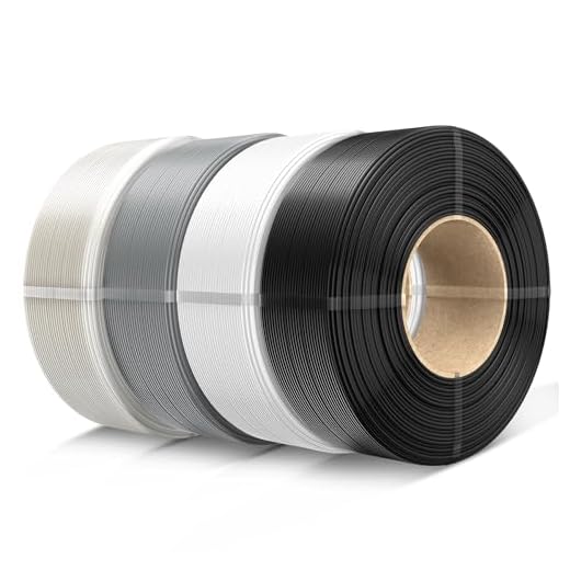 SUNLU Refill PETG Filament 1.75mm, PETG Refill 3D Printer Filament, Suitable for Bambu Lab Filament and SUNLU Reusable spools, 1kg per Spool, 4 Pack, 4 Colors, Black+White+Grey+Transparent