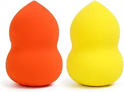 Kit 2 Esponjas de Maquiagem Profissional Formato Gota Cores Sortidas Textura Macia