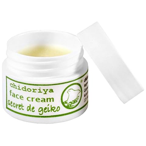 Chidoriya Secret de Geiko Brightening Face Cream with Organic Shea Butter and Pure Camellia Oil with Gettou Peach Moon Aroma Oil, Suitable for Dry Combination Mature and Sensitive Skin, 0.2 Ounce Tub Cover