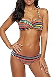 Dokotoo Bandeau Bikini Damen Push Up Zweiteilige Badeanzug Bademode Bikini Set...