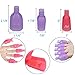 Anezus Nail Polish Remover Clips Set Includes 20 Pack Toe and Finger Gel Nail Polish Remover, A Cuticle Pusher and 500 Pack Cotton Pads for Gel Polish Removal