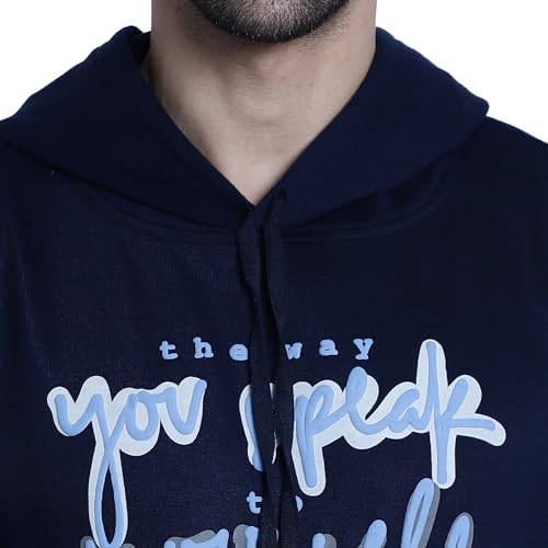 Image of Mack Jonney Printed Hooded Cotton Fleece Hoodie for Men-MACK32358