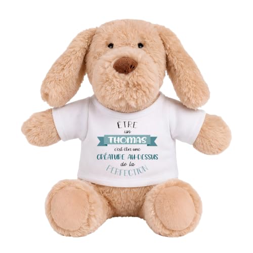 Peluche chien Planetee Thomas : doudou de qualité premium pour bébé