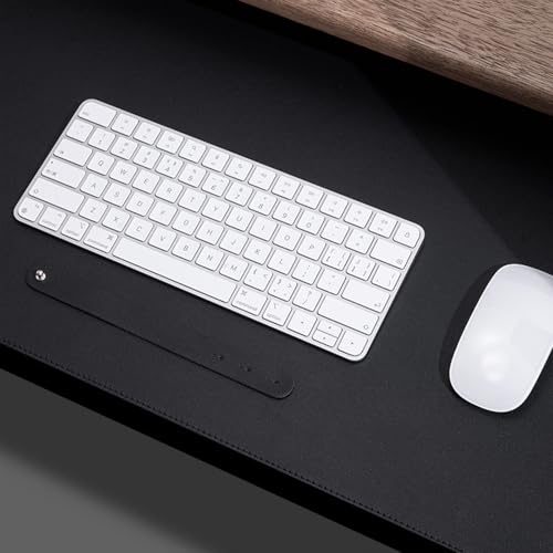 Sous-main de bureau en cuir noir 120x60cm et grand tapis de souris d'ordinateur