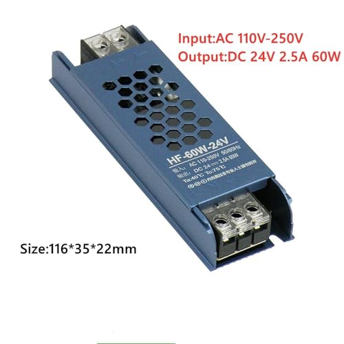 Alimentation ultra-mince LED 24V transformateur haute précision 60W stable