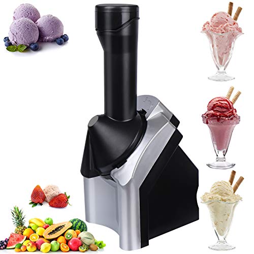 kekafu Home Ice Cream Maker Dessert Fruit Serve Ice Cream Machine Frozen Dessert Maker for Adult Kids Make Delicious Ice Cream Sorbets and Frozen Yogurt Maker Machine