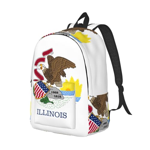Sac à dos Illinois State Flag finition supérieure voyage et marche