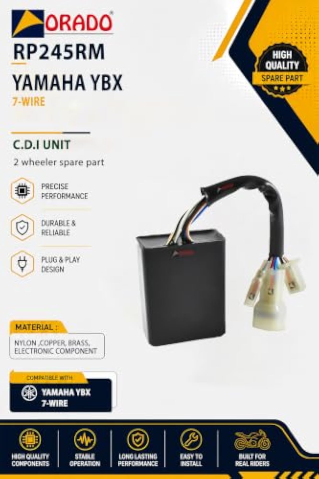 Cdi Unit for Ymh Ybx 7 Wire, Motorcycle Engine Spare Part