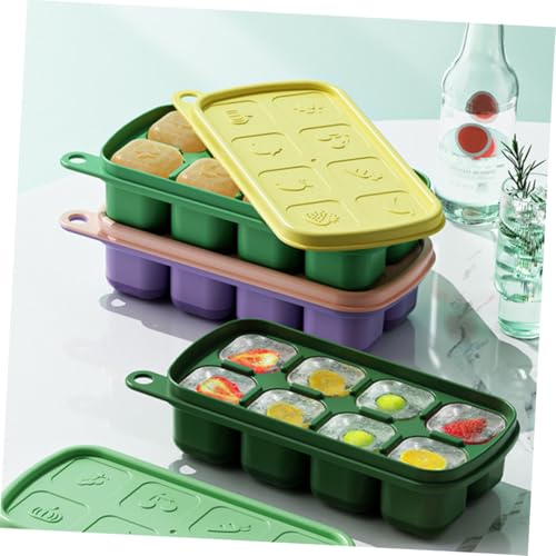 Bandejas para cubitos de hielo con tapa, 3 piezas miniatura 5