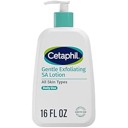 Cetaphil Gentle Exfoliating SA Lotion, Lightweight Moisturizer for All Skin Types, 16 Fl oz Pump Bottle, Salicylic Acid, Mandelic Acid & Gluconolactone, Gently Exfoliates, Dermatologist Recommended Brand