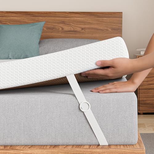 FRIDEKO Memory Foam Mattress Topper Single Bed - Bamboo Cooling Mattress Topper - for Back Pain Relief Pressure Relief - Hypoallergenic Washable & Removable Zipped Cover Size : 90 x 190 x 7 cm