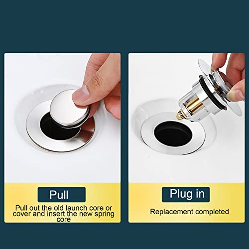 Tapón Universal para Lavabo de Baño, Filtro Antibloqueo con Captura de Cabello miniatura 3
