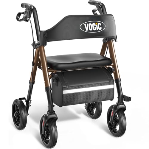 VOCIC Walkers for Seniors,Foldable Walker with...