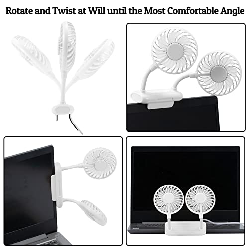 Daumeiqh Monitor Screen Fan Clip On, Portable Bladeless Office Desk Tower Standing Fan Bar For Bedroom, Table Desktop #TOP6