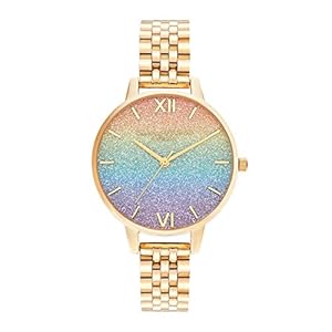 Olivia Burton Analoog kwartshorloge met goudkleurige roestvrijstalen armband voor dames – OB16RB23