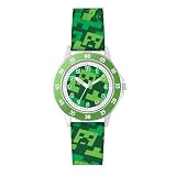 Minecraft Creeper Verde Orologio al quarzo con bracciale stampato moderno MIN9033