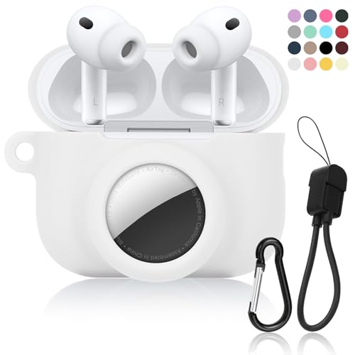 2�C��1 �\�t�g�V���R���P�[�X AirPods Pro 3 AirTag�Ή� �ϏՌ��ی�X�L���J�o�[ AirPods Pro 3�p �L�[�`�F�[��&�f�[�^�P�[�u���X�g���b�v�t�� �j�����p