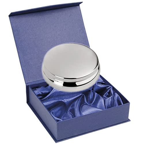 SILBERKANNE Caja de pastilleros de 5,5 x 2 cm, 2 piezas, plata de ley 925, acabado premium, listo para regalar con elegante envoltorio de regalo