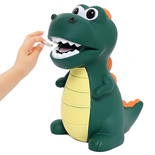 Image of Piggy Bank for Boys, Unbreakable Plastic Dinosaur Piggy Bank for Kids, Children's Money Bank Coin Bank, Gifts for Birthday Christmas Baby Shower (Standing)