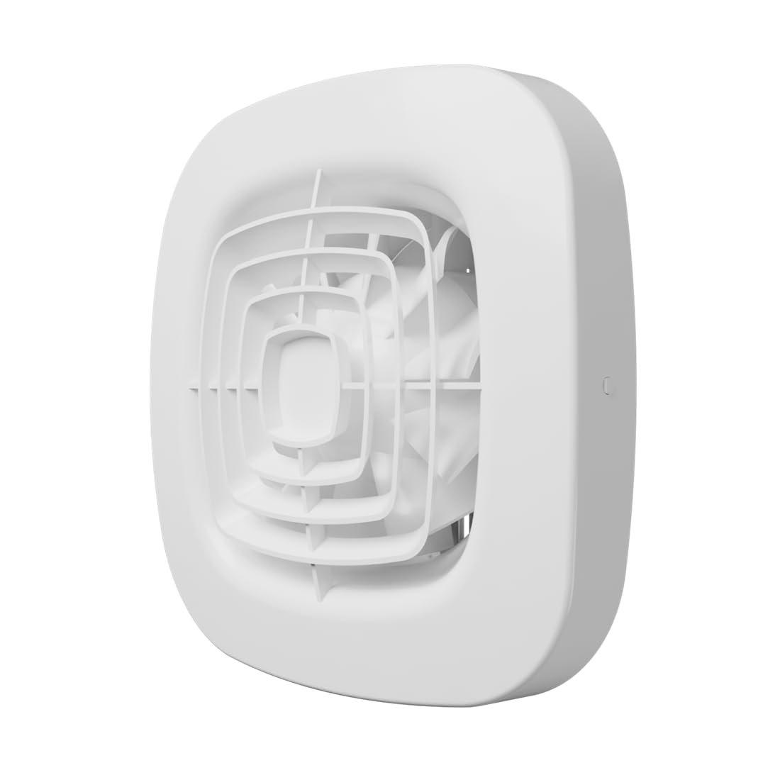 Vlano Abluftlüfter LENIS 100 Standard mit kurzem Flansch, Rückschlagventil, 100 mm, weiß, IP 45, 95 m³/h, Wandlüfter, Deckenventilator, kugelgelagert, sparsam 8,5 W