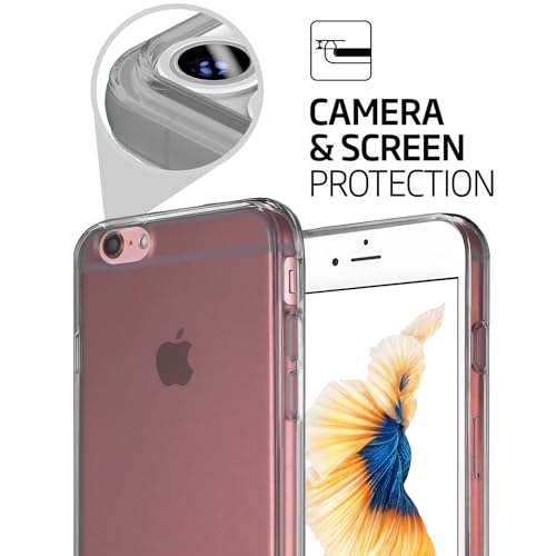 Image of TENOC Phone Case Compatible with iPhone 6 Plus & iPhone 6s Plus, Gray Case Clear Shockproof Protective Bumper Slim Cover for 5.5 Inch