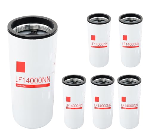 LF14000NN Oil Filter Compatible with Cummins ISX ISM X12 X15 M11 QSX QSM QST Diesel Engines Replaces LF9080 LF9001 P559000 4367100 BD7154 57746XD (6 Pack)