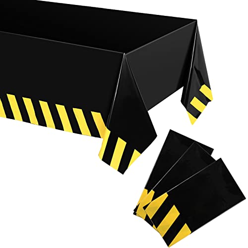 Remagr 3 Pcs Construction Birthday Party Tablecloth, Black by Remagr - Used condition - US$8.46