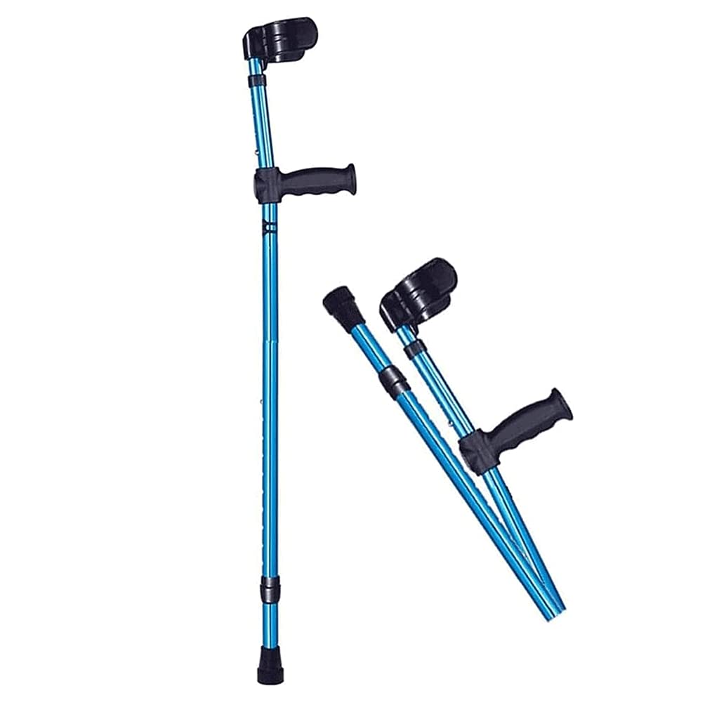 Muletas para Axilas para Adultos, Bastones Plegables de Aluminio, Bastones Ajustables con puño Abierto para Mujeres, Hombres y Personas Mayores/1 Unidad (1 Unidad)