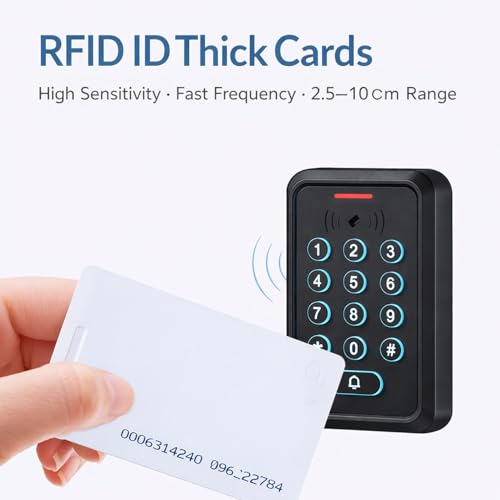 HVLOSNE Carte RFID 125 kHz ID, épaisseur 1,8 mm – Puce TK4100 EM4100 EM4200 en lecture seule, pour contrôle d’accès et gestion des entrées, lot de 10(Fournitures pour radio-identification) – vue 4