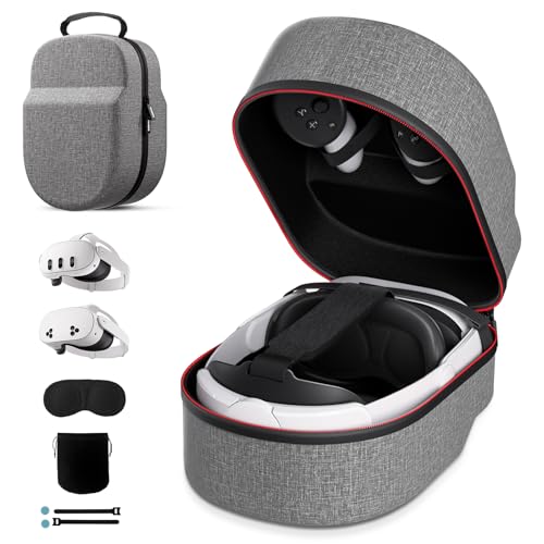 COOWPS Carrying Case for Meta Quest 3S/Quest 3/Quest 2, Compatible with BOBOVR/Kiwi Design/Official...