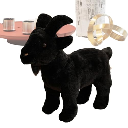 Xijobido Peluche De Cabra,Figurina De Suave Linda Y Realista | Animales De Granja De Peluche | para Niños De Granja, Niños, Niñas, Hombres, Mujeres, Adultos Y