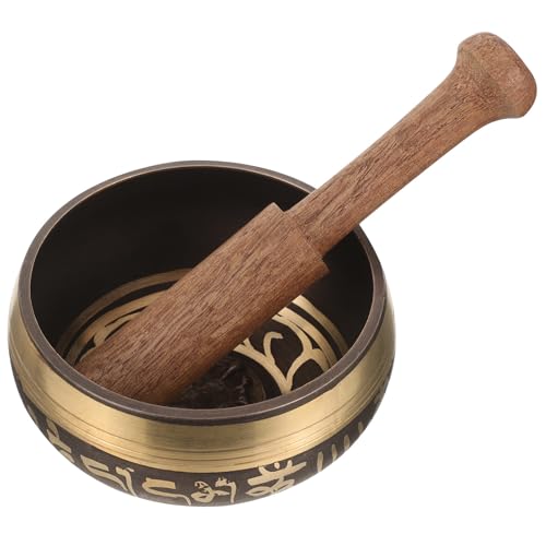 Cuenco tibetano decorativo de cobre con mazo para yoga y mindfulness