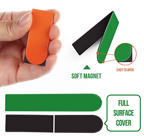 Magnetic Bookmarks,60 Pack 20 Solid Color Magnet Page Clip Small Bookmark For Book Lovers, Gift, Women, Man, Kids, Tudents, Teachers, School, Home, Office, Reading Supplies(2 X 0.8 Inch) #TOP3