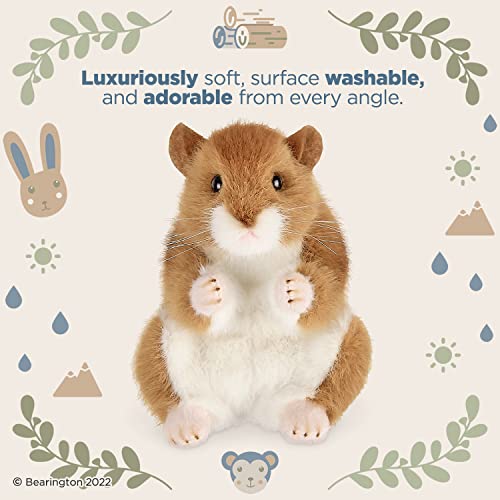 Bearington Collection 520520 Cheeks Stuffed Hamster: Adorable Plush Stuffed Hammy, Ultra-Soft 6 Inch Toy, Made With Premium Fill, Expressive Face And Natural Whiskers; Machine Washable, Gift For Animal Lovers thumb #1
