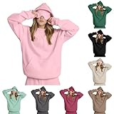 Kapuzenpullover mit integrierter Augenmaske Unisex Bequemer Flugzeugmodus, Reise-Kapuzenpullover Hoodie Herren Damen Oversize Pullover für Erwachsene Männer Frauen