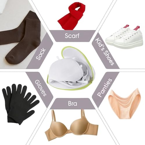 Image of inchCOSMIIC GREENS inch 3 Pcs Cone Shape Bra Wash Bag for Washing Machine Women Lingerie Bags for Washing Lingerie, Underwear, Delicates (3 CONE SHAPE BRA WASHING BAGS)