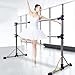 NO Wobble, 5FT Portable Ballet Barre Bar, Adjustable Freestanding Double Ballet Barre for Girls Kids & Adults, Stable Bar for Stretching, Studio Dancing, Home Workout, Max Load 350lbs