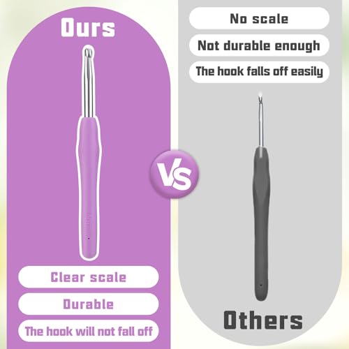 Image of Crochet Hook, 6.5 mm Ergonomic Crochet Hook, Crochet Needles for Arthritic Hands, Knitting Needles with Soft Handle Beginners and Experienced Hobbyists (6.5 mm)