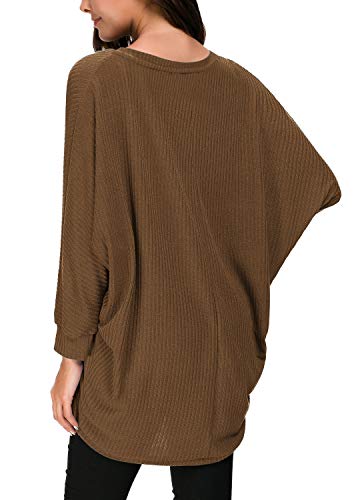 Image of Urban CoCo Women's Round Neck Solid Knit Loose Top Pullover Sweater