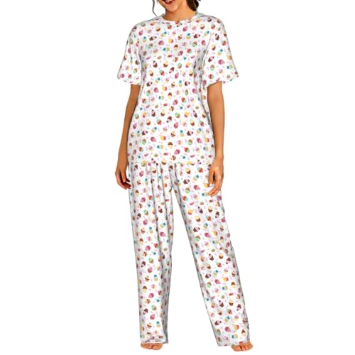 Pyjama court cupcakes femme : douceur et confort pour vos moments de détente à la maison