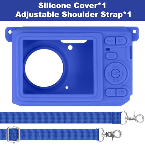 Funda de silicona para cámara Kodak PIXPRO FZ45 azul miniatura 3