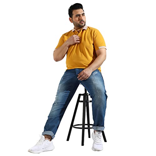Image of CAHOOT Instafab Plus Men's Polo Neck Half Sleeve Regular Fit T-Shirt for Casual Wear | Modern Clothing T-Shirt Crafted with Comfort Fit and High-Performance for Everyday Wear